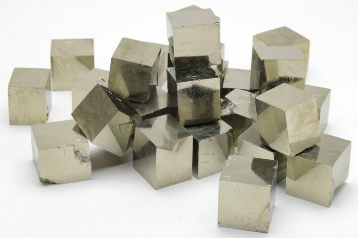 Small, Natural, Pyrite Cubes - Navajun, Spain - Photo 1